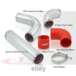 12Pcs Universal 3 Intercooler Piping Kit + T-Bolt Clamps +Red Silicone Couplers