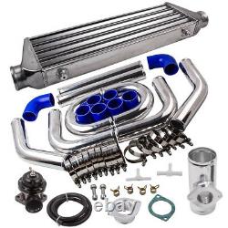 27x7x2.5 2.5 Aluminum Intercooler & 64mm Piping & Silicon Hose &Type-S BOV