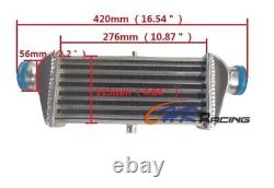 2.2 56MM Inlet/Outlet Front Mount Aluminum turbo Intercooler 11''x5.12''x2'