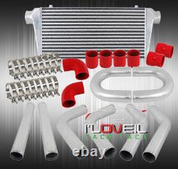 2.5To 3 Front Mount Turbo Bar And Plate Intercooler Piping Kit+Red Coupler