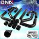 2.5turbo Front/side Mount Intercooler Black Diy 8pc Aluminum Piping+hose+clamp