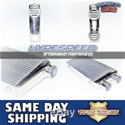 2-in-1 Twin Turbo Intercooler 3 Dual In/outlet Aluminum Front Mount FMIC
