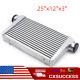3 Inch Aluminum Turbo Intercooler Front Mounted Polished Universal 25x12x3 Inch