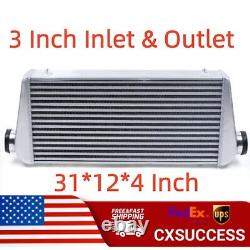 3 Inch Inlet & Outlet Intercooler Universal Front Mount Aluminum Intercooler