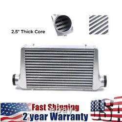 3 Inlet & Outlet Universal Turbo Front Mount Alumiunum Intercooler 25X12X3