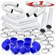 8 Pcs 3 Intercooler Piping Kit + U Bend + T-bolt Clamps +blue Silicone Couplers
