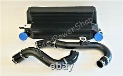 Aluminum Charge Pipe+Front Mount Intercooler For Ford Mustang Ecoboost 2.3L 15+