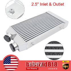 Aluminum Intercooler Front Mount 2.5 Inlet & Outlet kIT Same One Side Universal