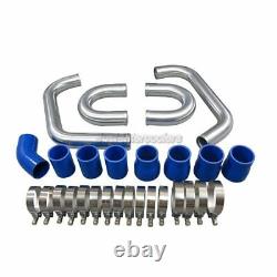 CXRacing Front Mount Intercooler Piping Kit For 90-96 300ZX Z32 Twin Turbo Blue