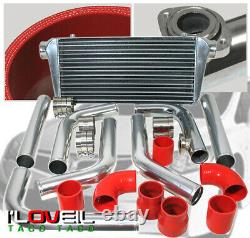 Diy Turbo Fmic 2.5 Intercooler Polish Piping Kit With BOV Flange For Eclipse 4G63