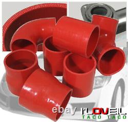 Diy Turbo Fmic 2.5 Intercooler Polish Piping Kit With BOV Flange For Eclipse 4G63