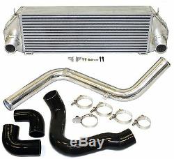 FRONT MOUNT INTERCOOLER KIT FOR 13-18 FORD FOCUS ST FMIC CORE=28.5x10.25x3.5 BLK