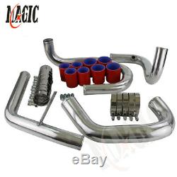 Fits 98-05 Jetta Golf 1.8T Bolt On Front Mount Intercooler Piping Kit Red Hose