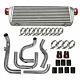 For 2.5'' Inlet Pipe Civic Integra Bolt On Turbo Front Mount Intercooler Piping