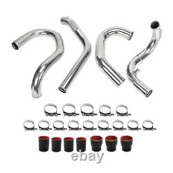For 98-05 Jetta Golf 1.8T Bolt On Front Mount Intercooler Piping Kit Black Hose