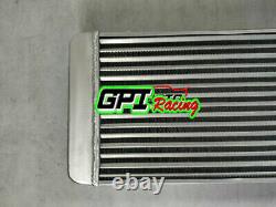 Front Mount Aluminum turbo Intercooler 600x300x70mm same side 76mm FAN