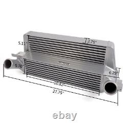 Front Mount Intercooler Aluminum Fit For Ford Mustang 2.3L EcoBoost Silver 2015+