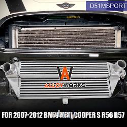 Front Mount Intercooler For 2007-2012 BMW Mini Cooper S R56 R57 1.6L 2008 2010