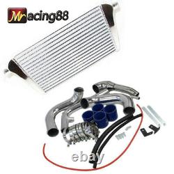 Front Mount Intercooler+Intercooler Charge Pipe Kit Aluminum Piping+Hose Coupler