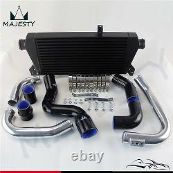 Front Mount Intercooler+Pipe Kit for Audi A4 1.8T Turbo B6 Quattro 02-06 Black