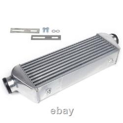 Front Mount Polished Universal Tube Fin Intercooler 3I/O Overall Size 27X9X4