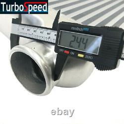 Full Aluminum 25x12x3 Tube & Fin Turbo Front Mount Intercooler 2.5 I/O