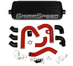 GrimmSpeed Front Mount Intercooler Kit Black Core Red Piping fits 2015+ WRX