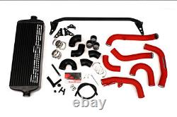 GrimmSpeed Front Mount Intercooler Kit Inc. Red Piping For Subaru 15-21 STI