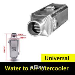 NEW Premium Aluminum Turbo Front-Mount Water to Air Intercooler Extra Cooling