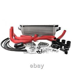 Perrin FMIC Front Mount Intercooler Kit with Red Piping for 2008-14 Subaru STI