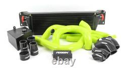 Perrin Front Mount Intercooler Fits 15-2020 STi BLACK Core withNeon Yellow Piping