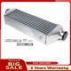 Polished Aluminum Front Mount Tube Fin Intercooler 27x9x4 Inlet / Outlet 3