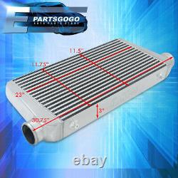 Polished Universal Intercooler For Turbocharger / Supercharger (31x11.75x3)