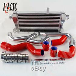 Red New Front Mount Intercooler Kit for Audi A4 1.8T Turbo B6 Quattro 2002-2006