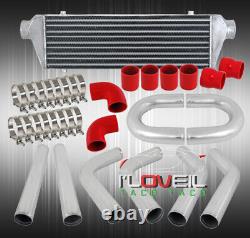Turbo Charger Front Mount Intercooler Fmic + 76mm Piping Kit + Couplers + Clamps