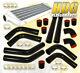 Turbo/super Charger 2.5 Aluminum Piping Kit + Fmic Front Mount Intercooler Blk
