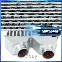 Twin In/Out Universal Intercooler For Turbocharger / Supercharger (30x11x3)