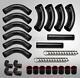 Universal Black Front Mount Intercooler Piping Kit Withcouplers 12pc 3 Inches