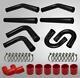 Universal Black Front Mount Intercooler U Piping Kit Withcouplers 8pc 2.5 Red