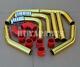 Universal 2.5 8pc 24-k Gold Front Mount Intercooler Piping Kit + Red Couplers