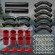 Universal 3.0 12pc Black Front Mount Intercooler Piping Kit + Red Couplers