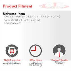 Universal Aluminum FMIC Mount Intercooler High Air Flow 2 To 1 32.25x11.75x3