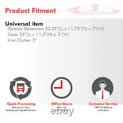 Universal Aluminum FMIC Mount Intercooler High Air Flow 2 To 1 32.25x11.75x3