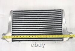 Universal Aluminum Front Mount Intercooler 25X13X3 Overall, 2.5 Inlet/Outlet