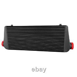 Universal Aluminum Front Mount Intercooler 700X300X100mm 3 Inlet Outlet