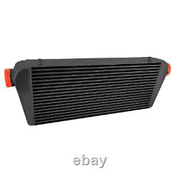 Universal Aluminum Front Mount Intercooler 700X300X100mm 3 Inlet Outlet