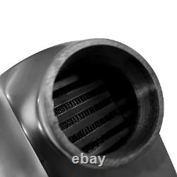 Universal Aluminum Front Mount Intercooler 700X300X100mm 3 Inlet Outlet