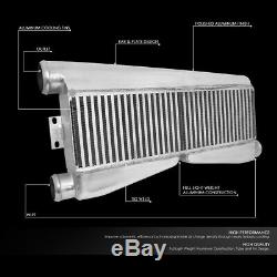 Universal Bar&plate Aluminum 2 In/1 Out Front Mount Intercooler 28x13x3.5