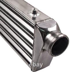 Universal Front Mount Aluminum Tube & Fin Intercooler 27X7X2.5 2.5 In/Outlet