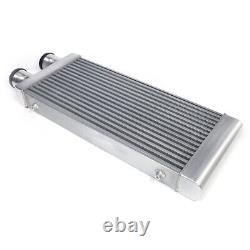 Universal Polished Aluminum Tube Fin Intercooler 3-inch Inlet/Outlet Front Mount